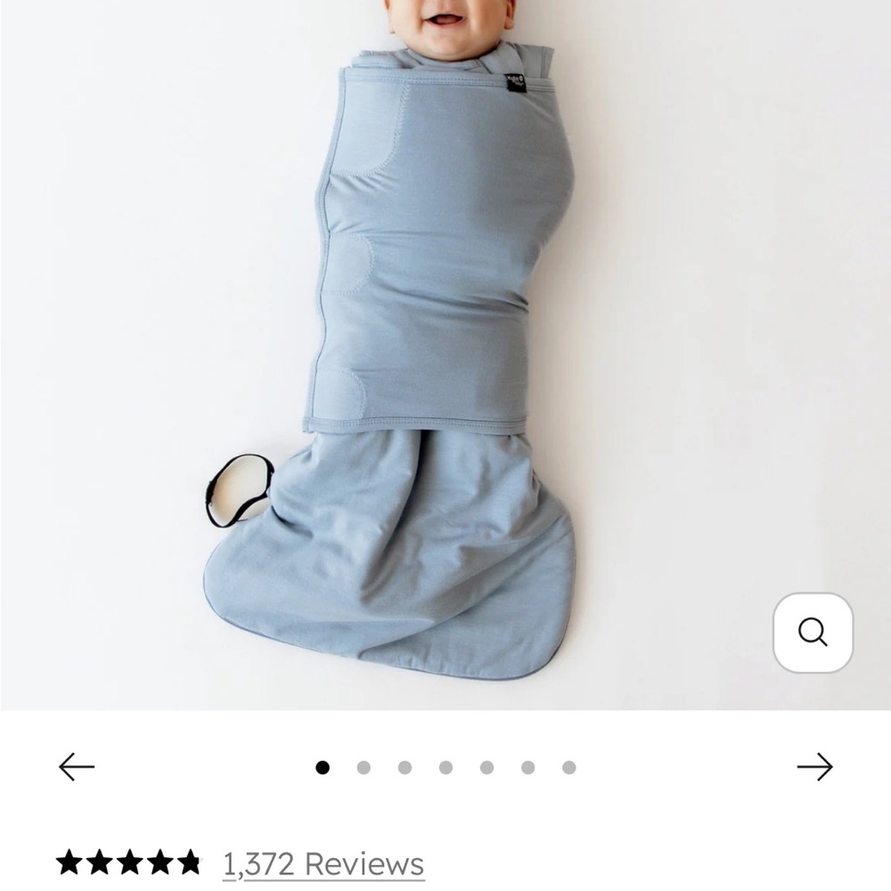 Kyte Baby Sleep Sack Swaddle - 1.0 TOG in Slate - EUC